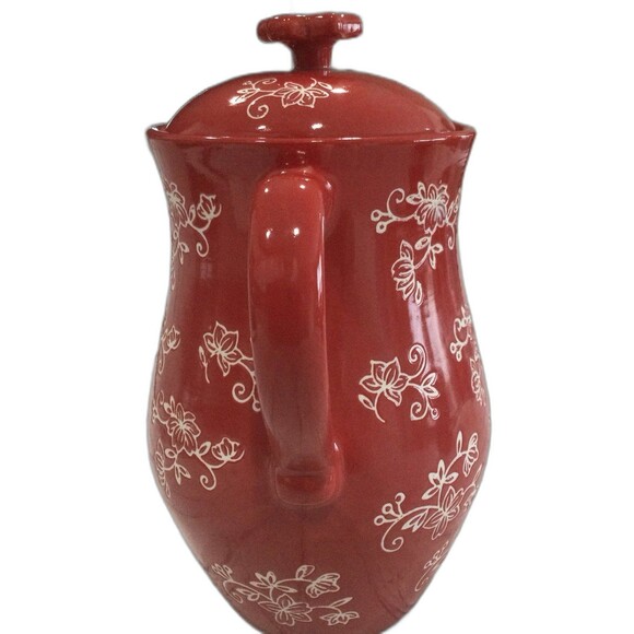 Tem-tations by Tara Floral Lace 2qt Ceramic Pot KFI-XNG-973261 with Lid. - Picture 2 of 8